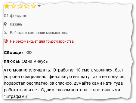 отзывы сотрудников о работодателе KazanExpress